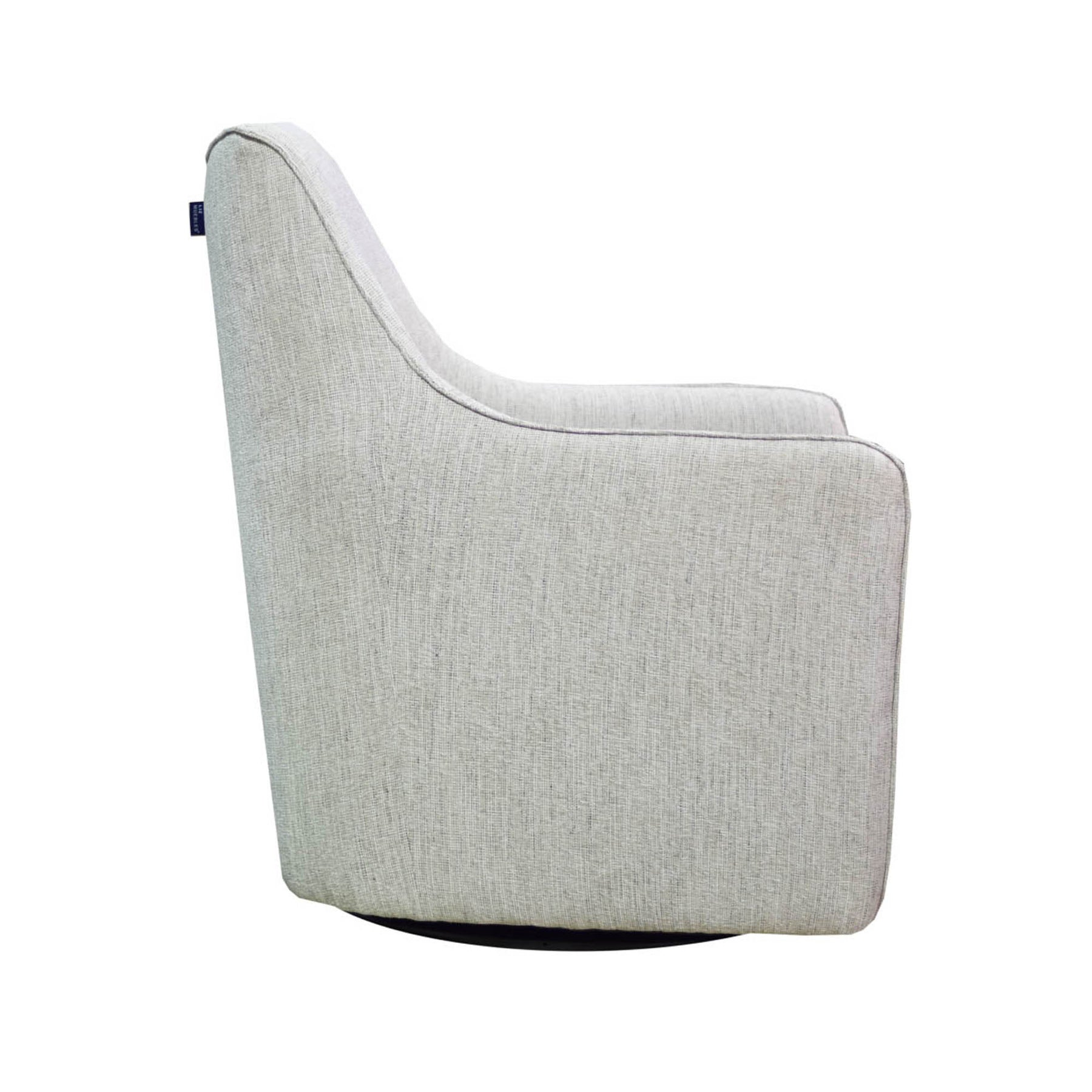 Kenny Swivel Club Chair - Woven Linen 3 - FURNITURE - chair LH IMPORTS