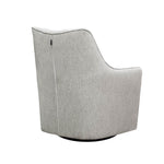 Kenny Swivel Club Chair - Woven Linen 3 - FURNITURE - chair LH IMPORTS