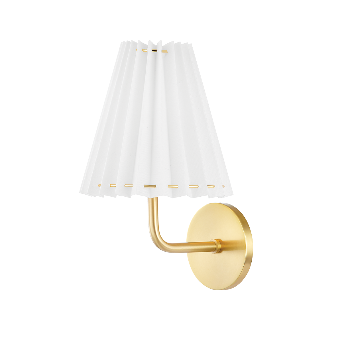 Demi Wall Sconce LIGHTING - sconce Hudson Valley Lighting Curved Aged Brass