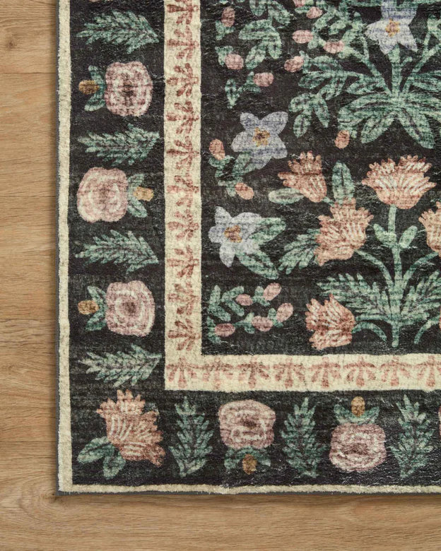 Rifle Paper Co. X Loloi/ Eden Mughal Garden Black Rug 0-RUGS-patterned Loloi