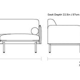 Gus* Modern Foundry Bi-Sectional 2 - FURNITURE - sectional Gus