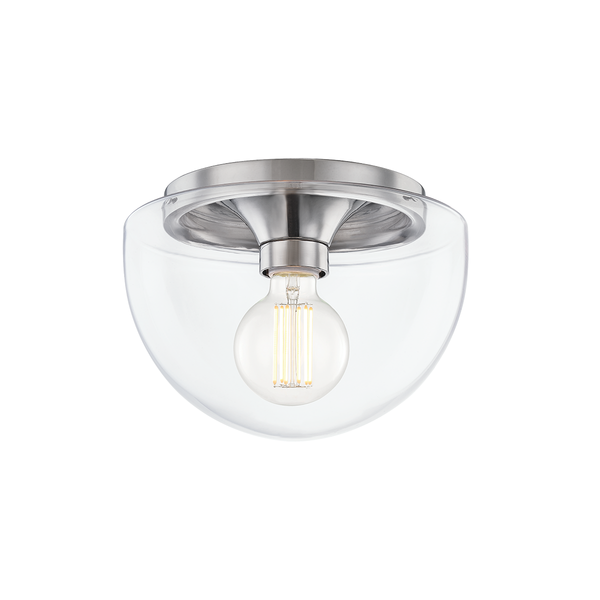 Grace Round Flush Mount LIGHTING - flush mount Hudson Valley Lighting 10" x 7" Polished Nickel