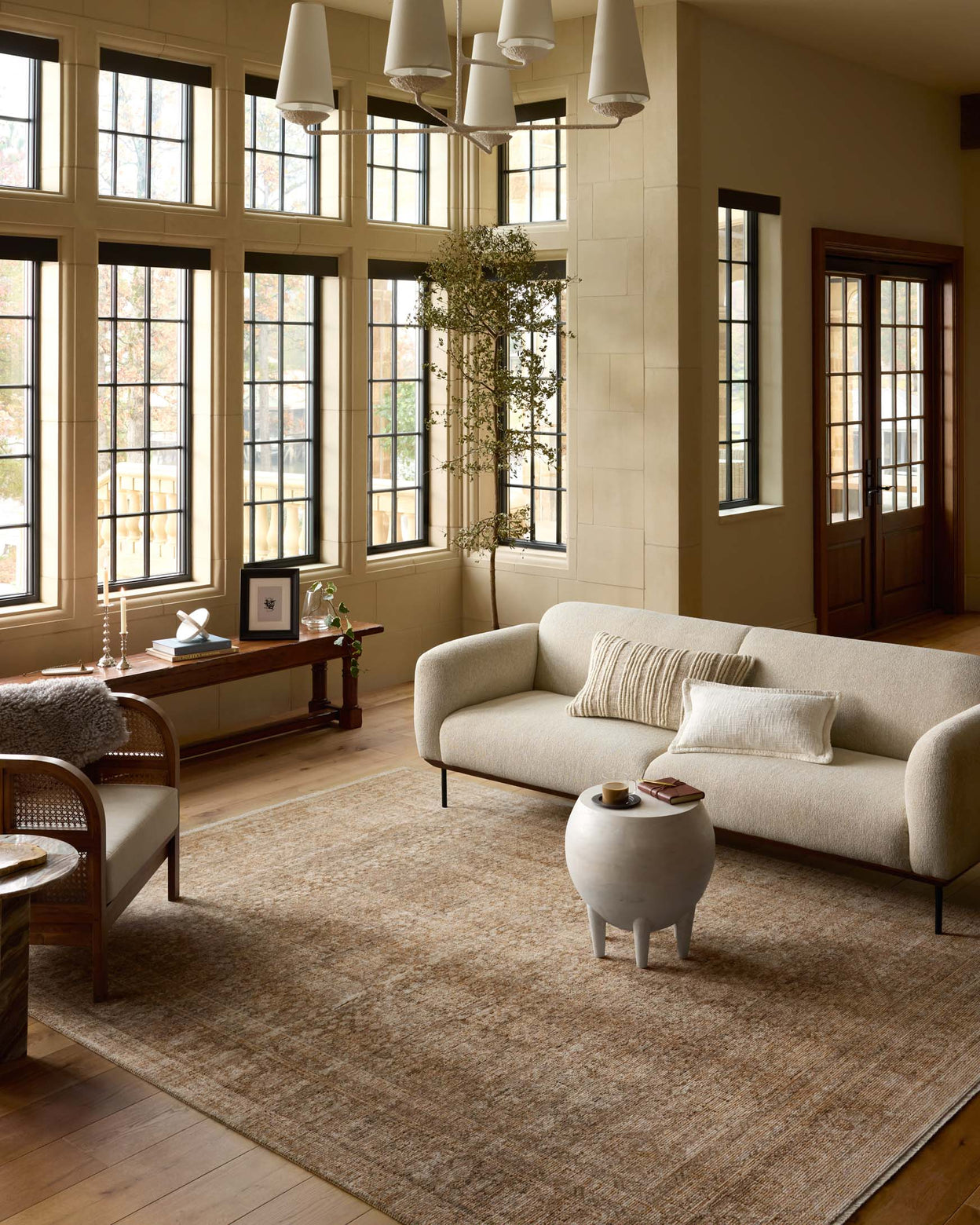 Loloi Heritage Clay / Natural Rug 0-RUGS-patterned Loloi