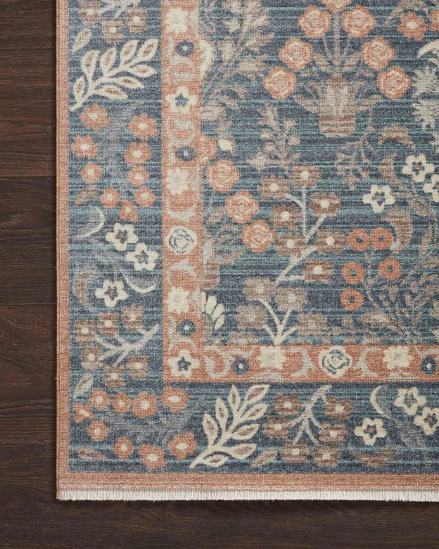Rifle Paper Co. X Loloi/ Holland Lotte Navy Rug 1-RUGS-patterned Loloi