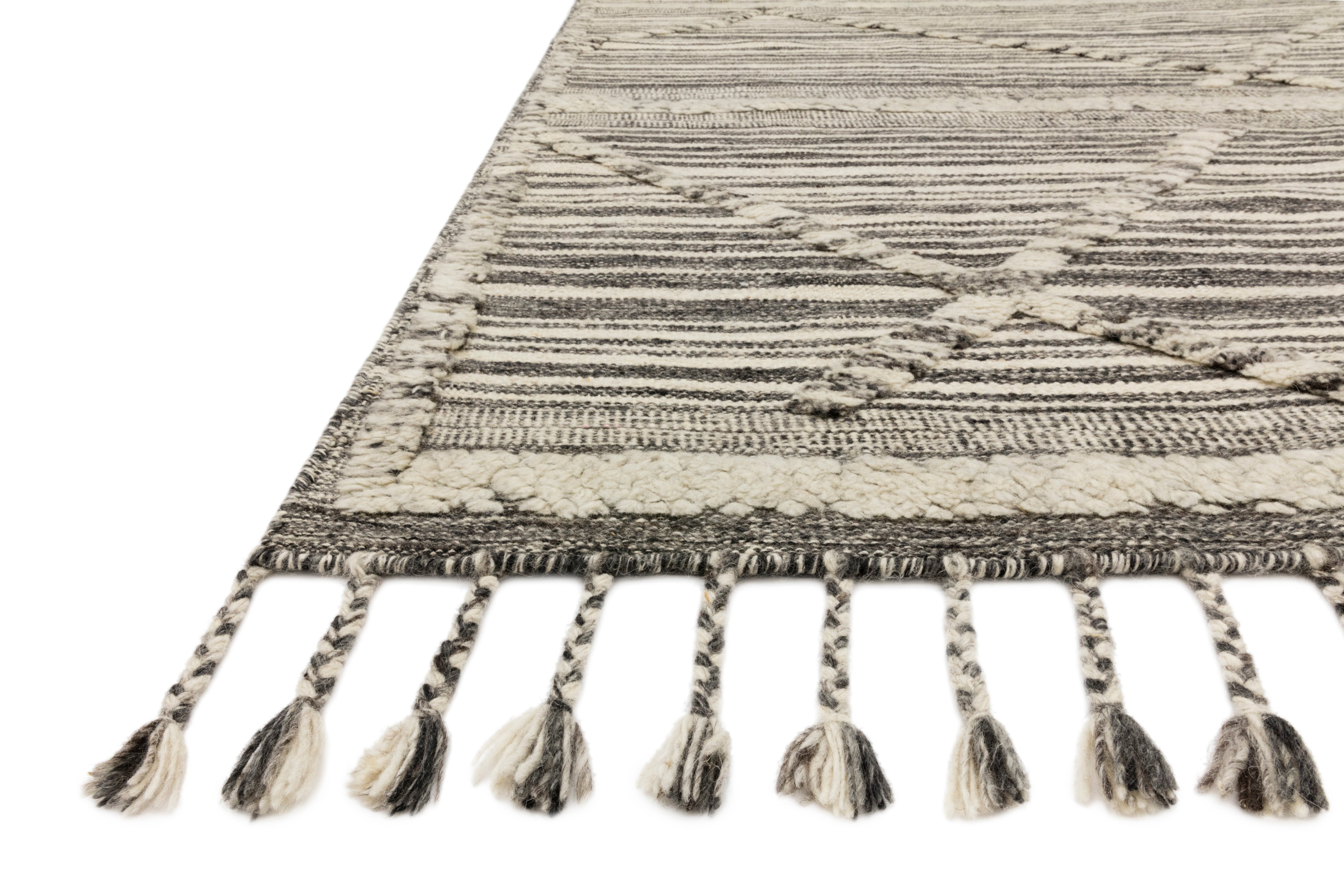 Loloi Iman Ivory / Charcoal Rug RUGS - patterned Loloi