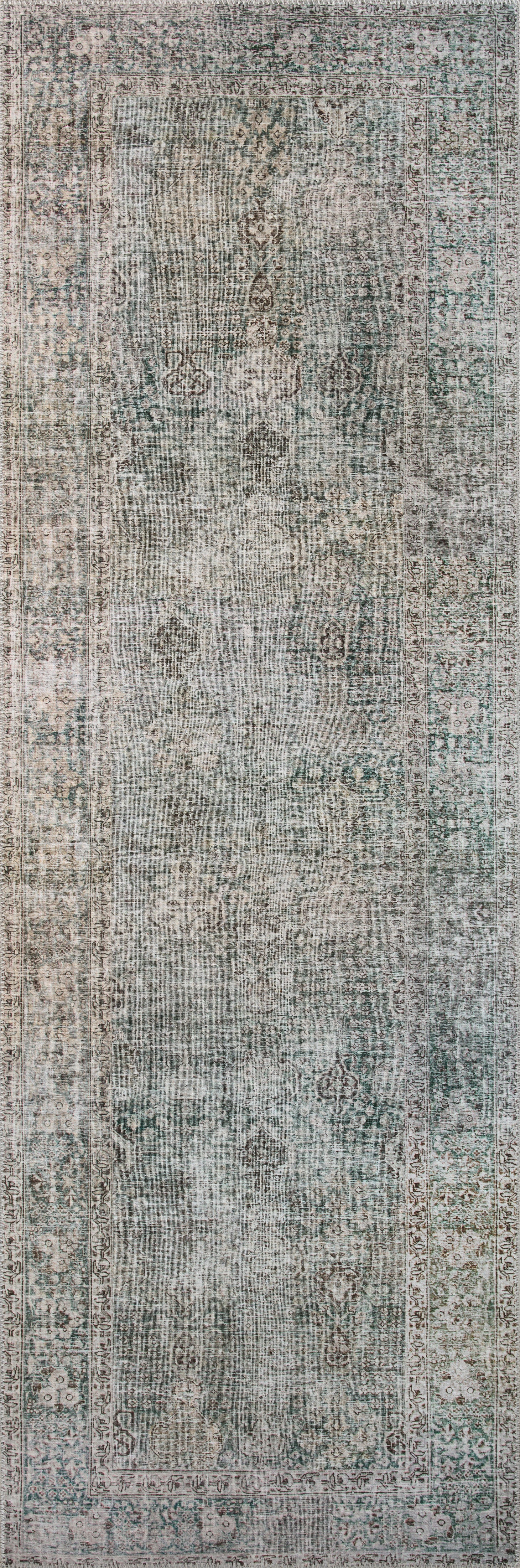 Chris Loves Julia x Loloi Jules Emerald / Antique Ivory Rug 0-patterned Loloi