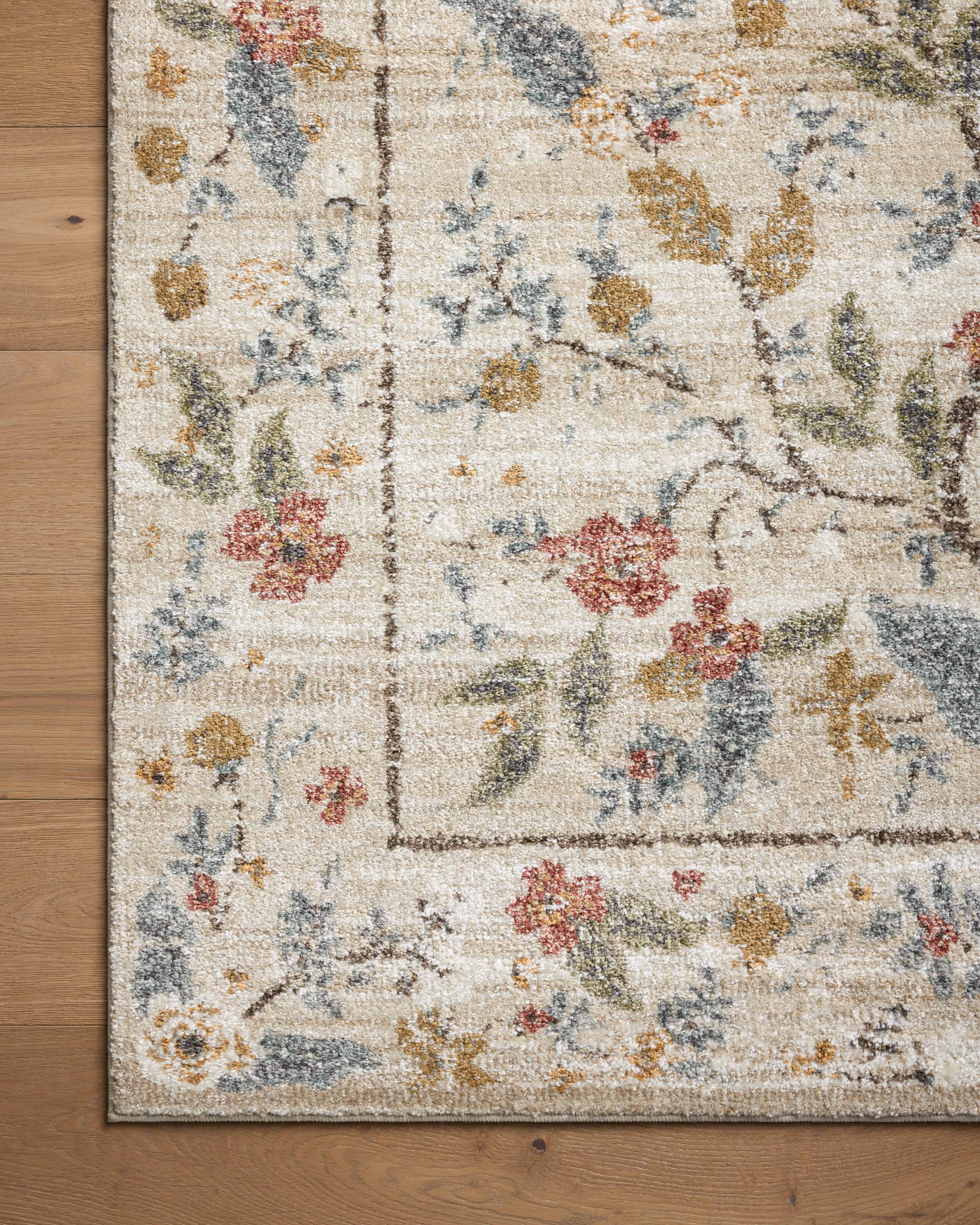 Rifle Paper Co. x Loloi Laurel Peacock Garden Cream Rug 0-RUGS-patterned Loloi