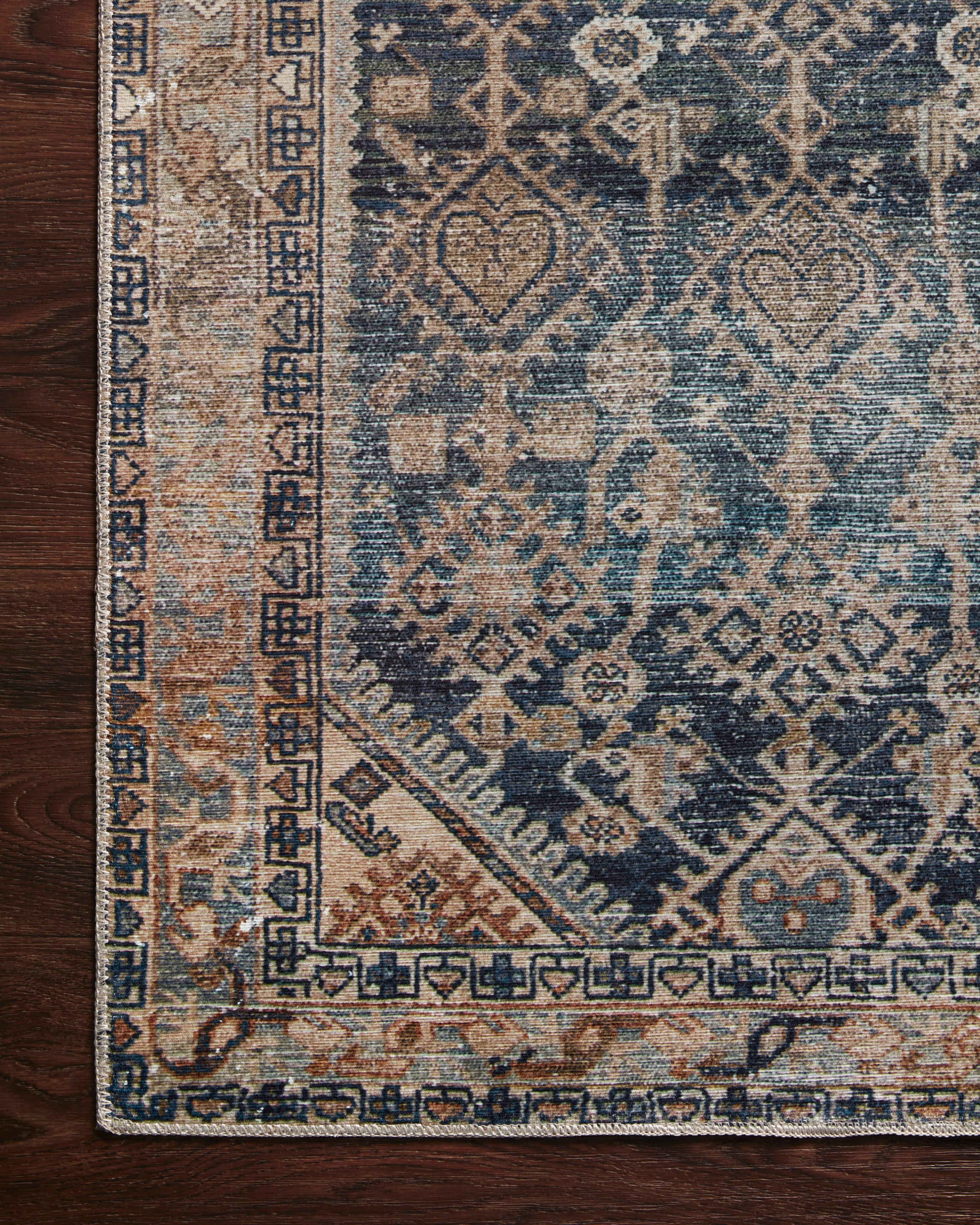 Loloi Lenna Indigo / Natural Rug 2 - RUGS - patterned Loloi