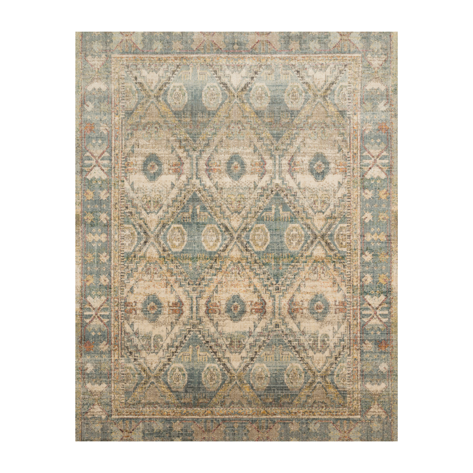 Loloi Linnea Natural / Sky Rug RUGS - patterned Loloi