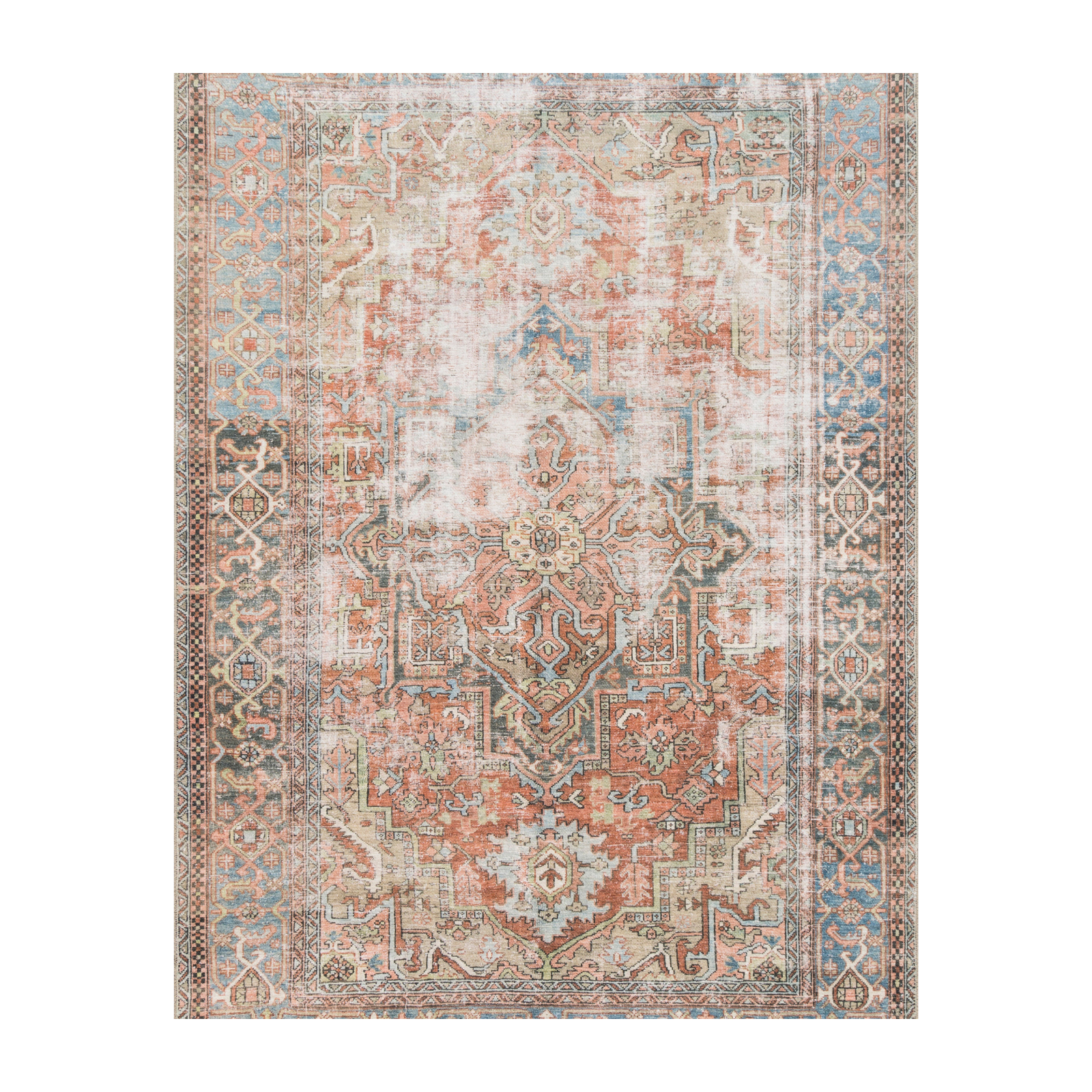 Loloi Loren Terracotta / Sky Rug 2-patterned rugs Loloi
