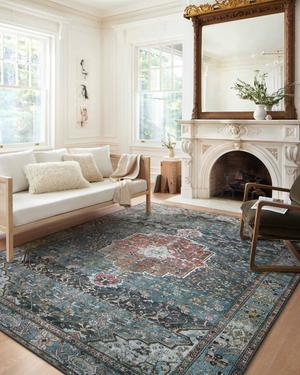 Loloi Margot Ocean/Brick Rug - Rug & Weave