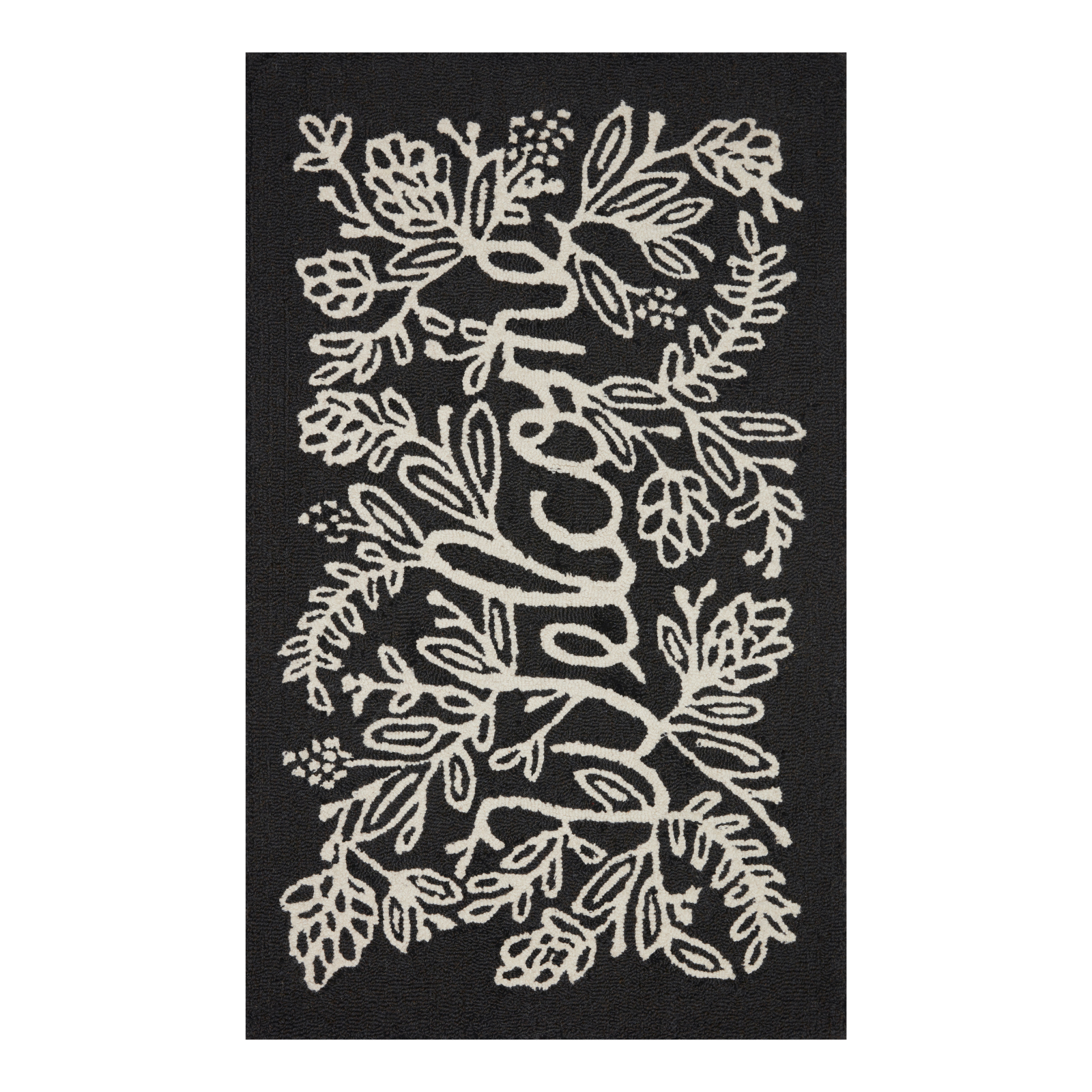 Rifle Paper Co. x Loloi Minnie Welcome Black Rug 3 - RUGS - patterned Loloi