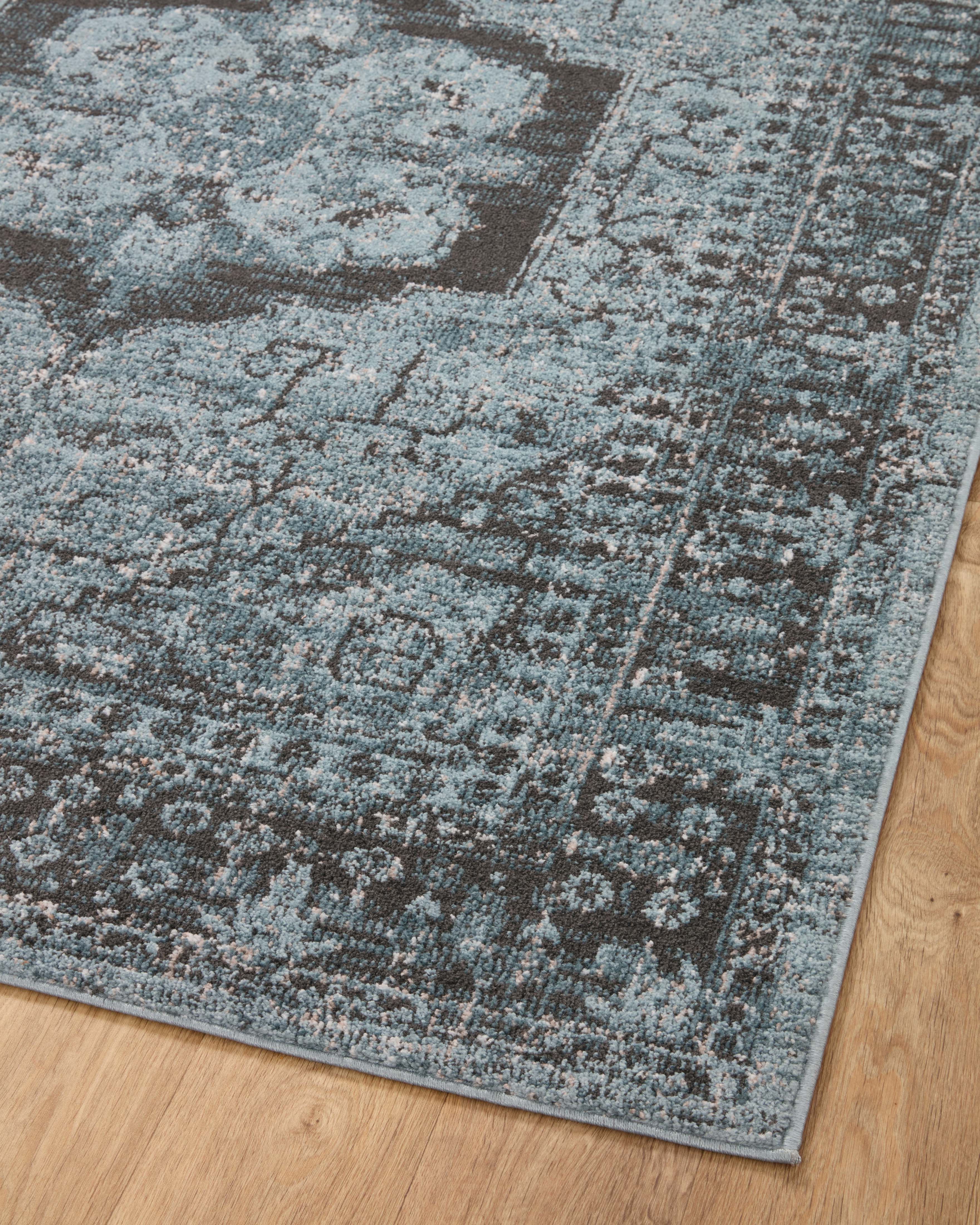 Loloi Odette Sky / Charcoal Rug 0-RUGS-patterned Loloi