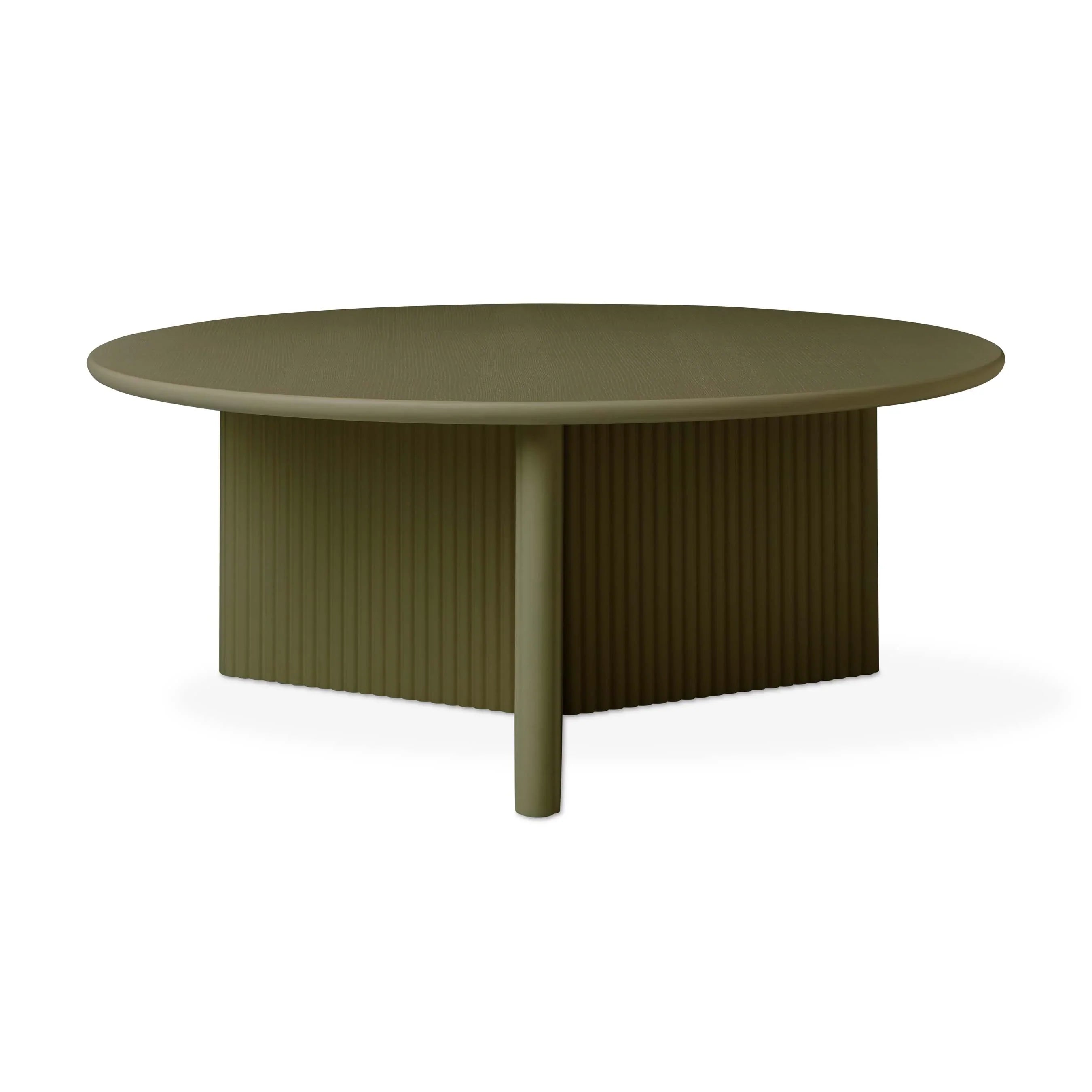Gus* Modern Odeon Coffee Table - Olive 4 - b - FURNITURE - coffee table - round Gus