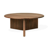 Gus* Modern Odeon Coffee Table - Walnut 4 - b - FURNITURE - coffee table - round Gus Default Title
