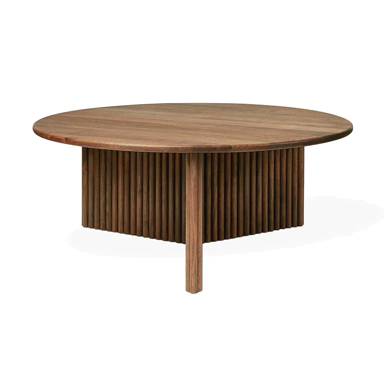 Gus* Modern Odeon Coffee Table - Walnut 4 - b - FURNITURE - coffee table - round Gus Default Title