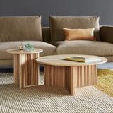 Gus* Modern Odeon Coffee Table - White Oak 4 - b - FURNITURE - coffee table - round Gus