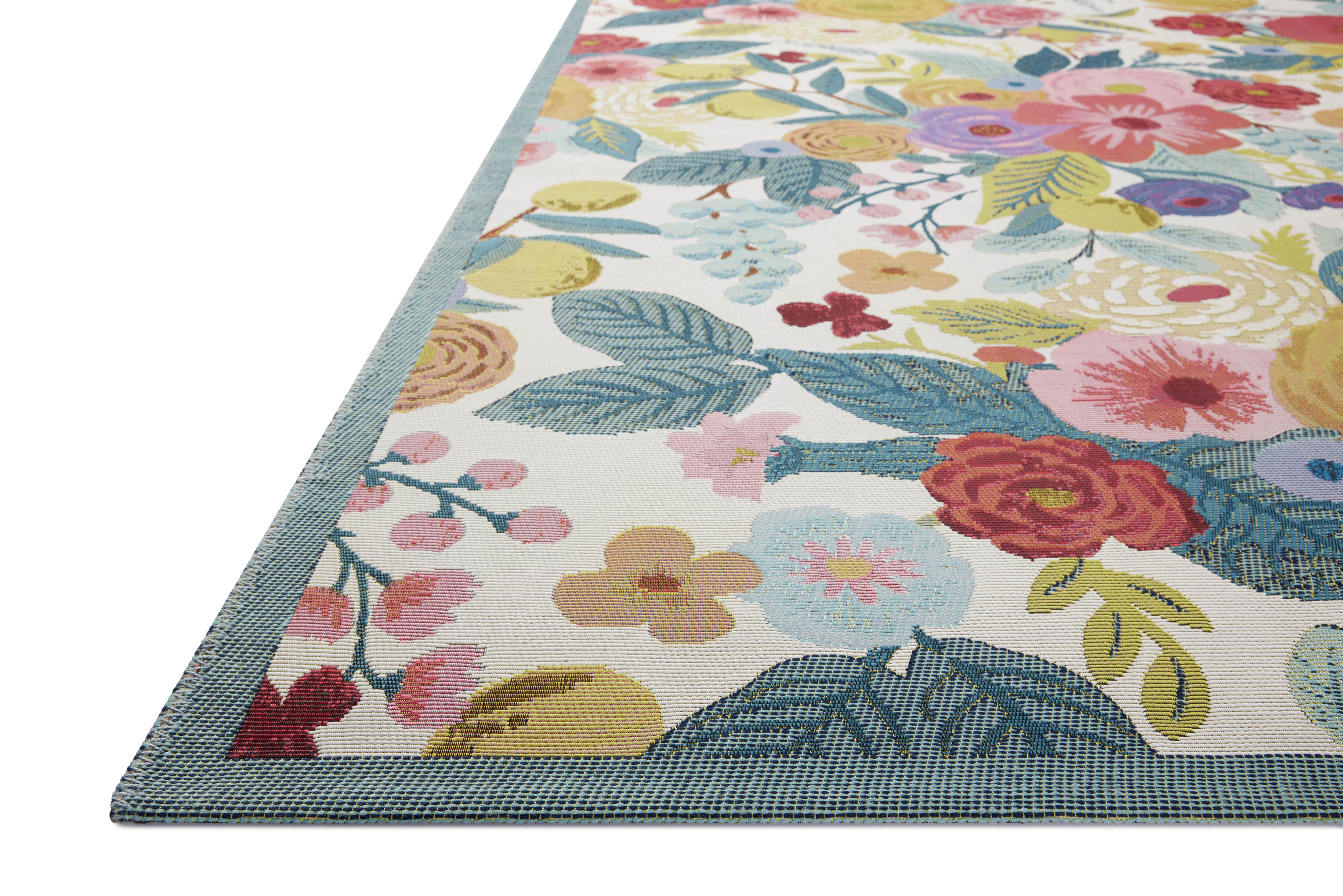 Rifle Paper Co. x Loloi Perennial Garden Party Rose / Multi Rug 5-Rugs - indoor/outdoor Loloi