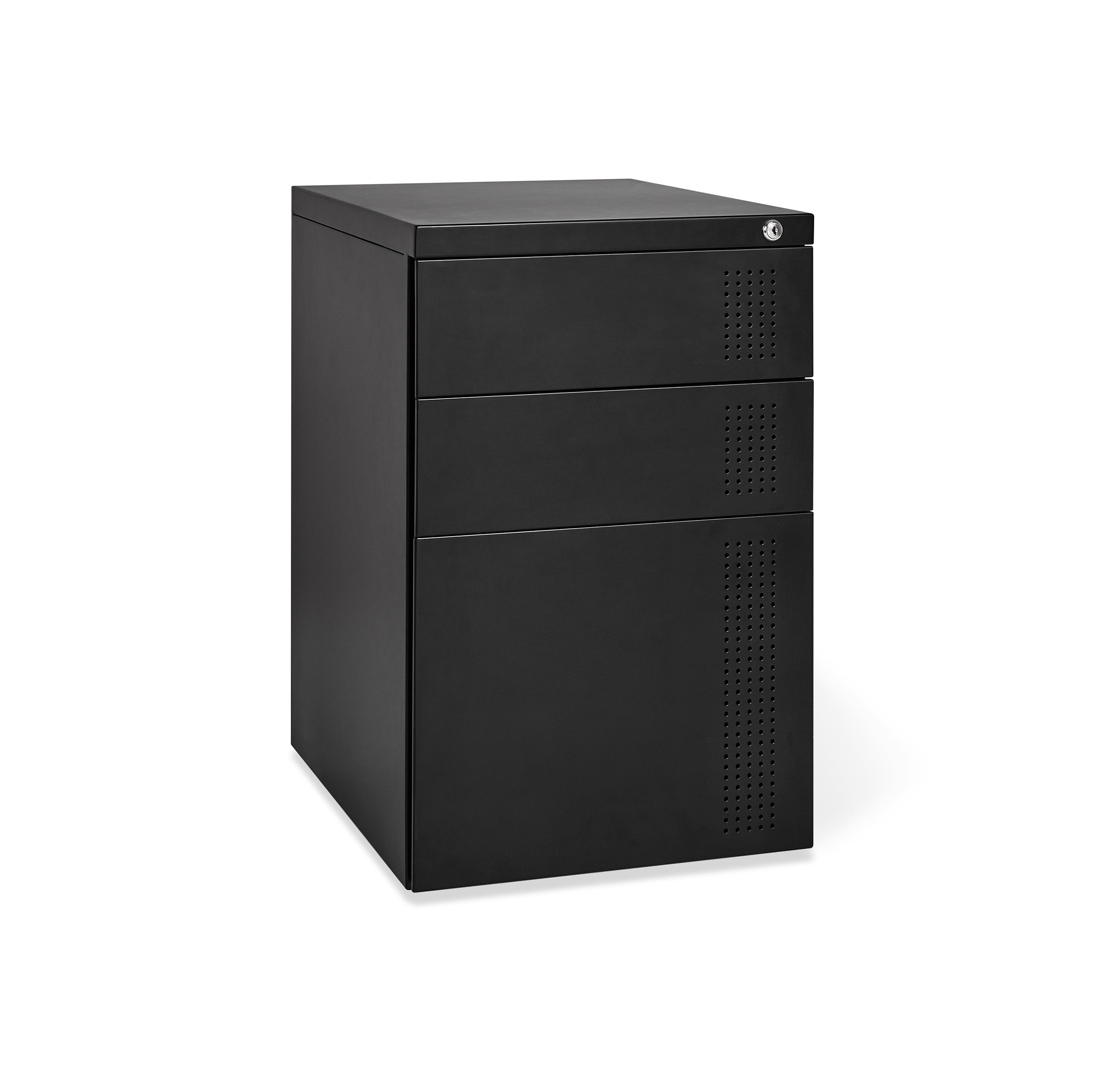 Gus* Modern Perf File Cabinet 19 - FURNITURE - office storage Gus Black