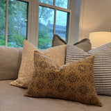 Antique Ajrak Pillow Cover 2 - PILLOWS - block print - warm Rug & Weave Pillows