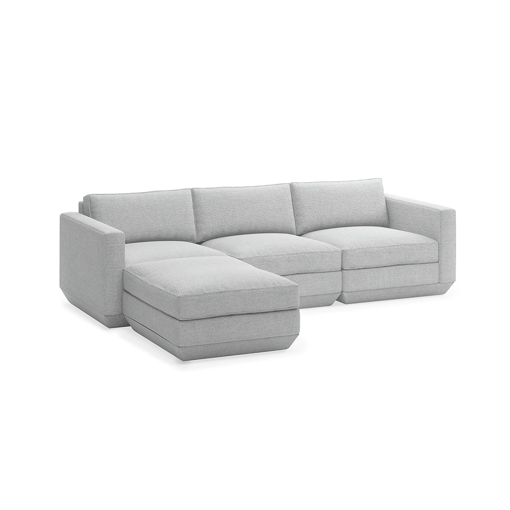 Gus* Modern Podium 4 Piece Sectional 8 - d - FURNITURE - modular - podium Gus Bayview Silver Left