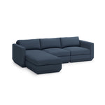 Gus* Modern Podium 4 Piece Sectional 8 - d - FURNITURE - modular - podium Gus Hanson Navy Left