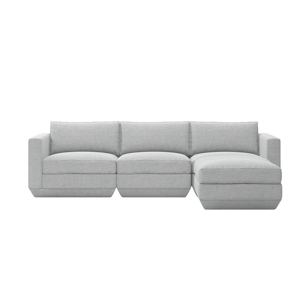 Gus* Modern Podium 4 Piece Sectional 8 - d - FURNITURE - modular - podium Gus Bayview Silver Right