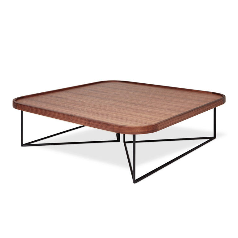 Gus* Modern Porter Coffee Table - Square 4 - c - FURNITURE - coffee table - square Gus Natural Walnut