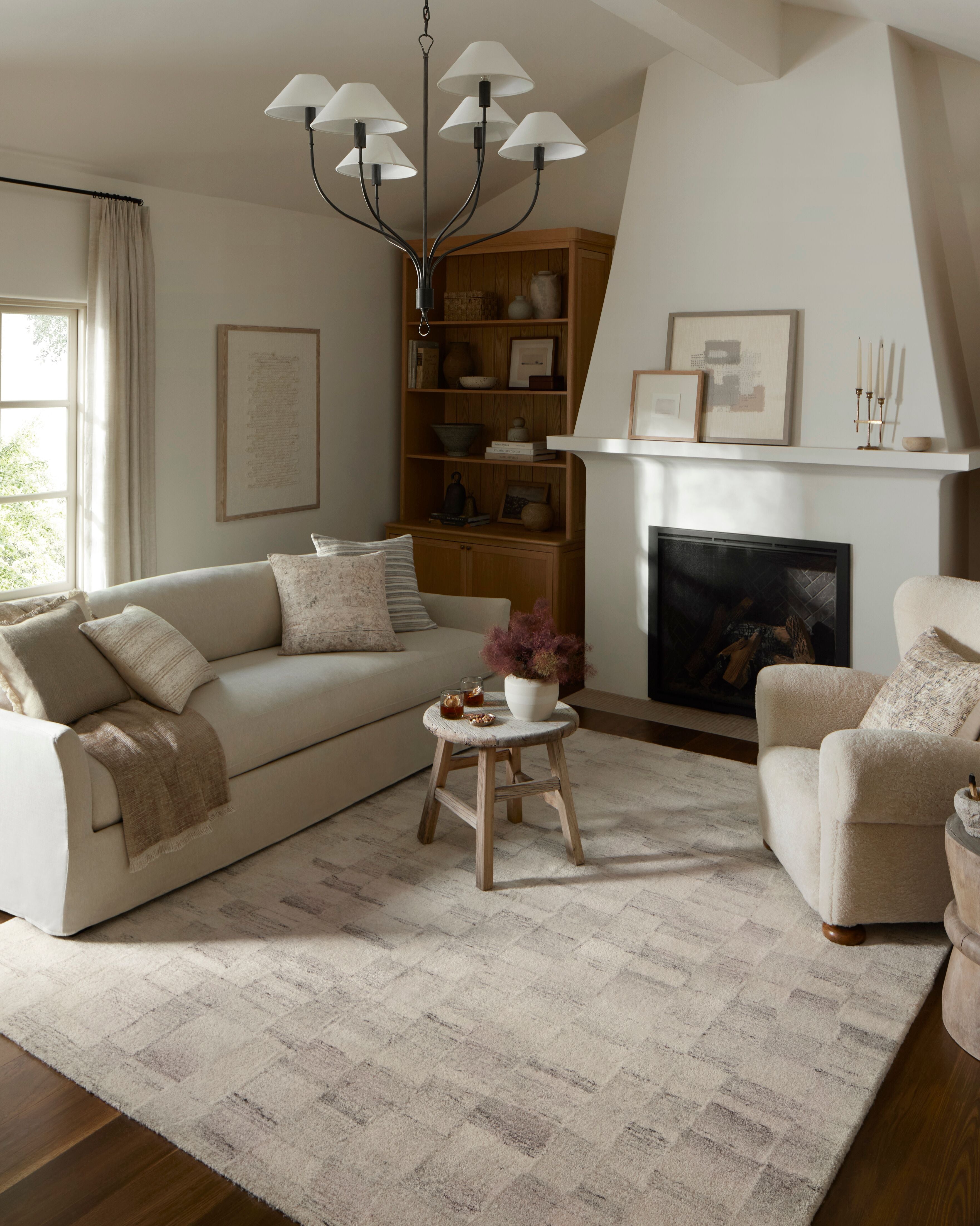 Amber Lewis x Loloi Rocky Ivory / Silver Rug 1-natural fibre rugs Loloi