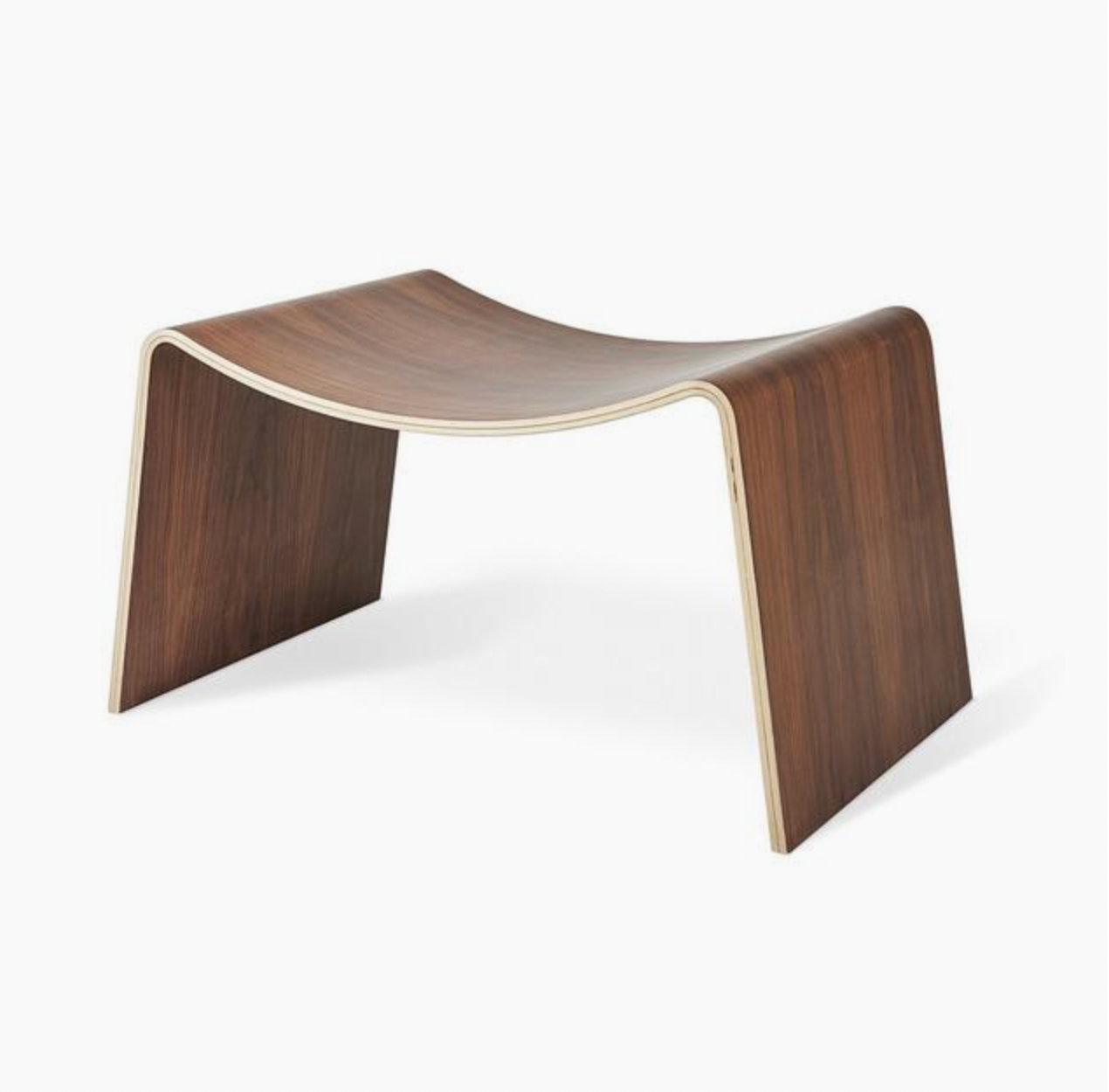 Gus* Modern Wave Stool 6 - FURNITURE - ottoman Gus Walnut