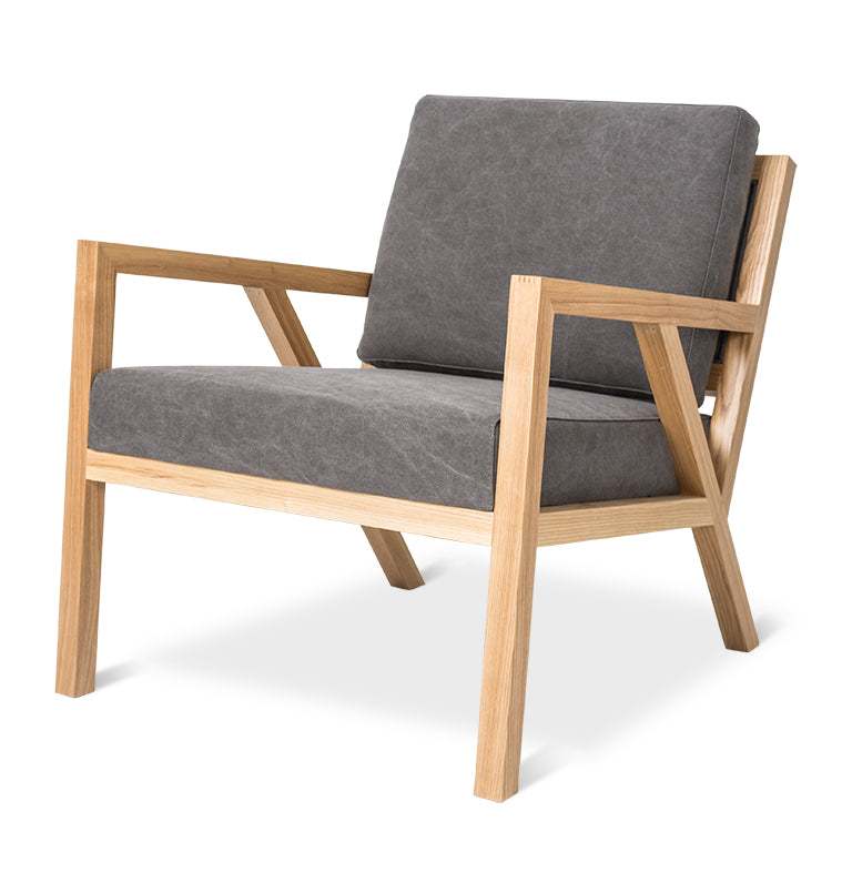 Gus* Modern Truss Lounge Chair 3 - FURNITURE - chair Gus Vintage Smoke Natural Ash