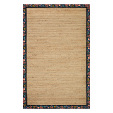 Rifle Paper Co. x Loloi Costa Natural / Black Rug 1-RUGS-patterned Loloi