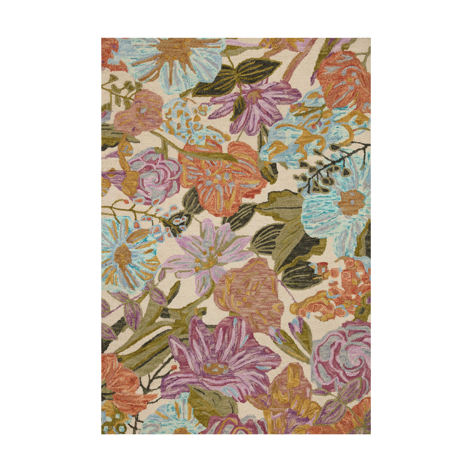 Loloi Belladonna Ivory / Multi Rug 0-RUGS-wool rugs Loloi