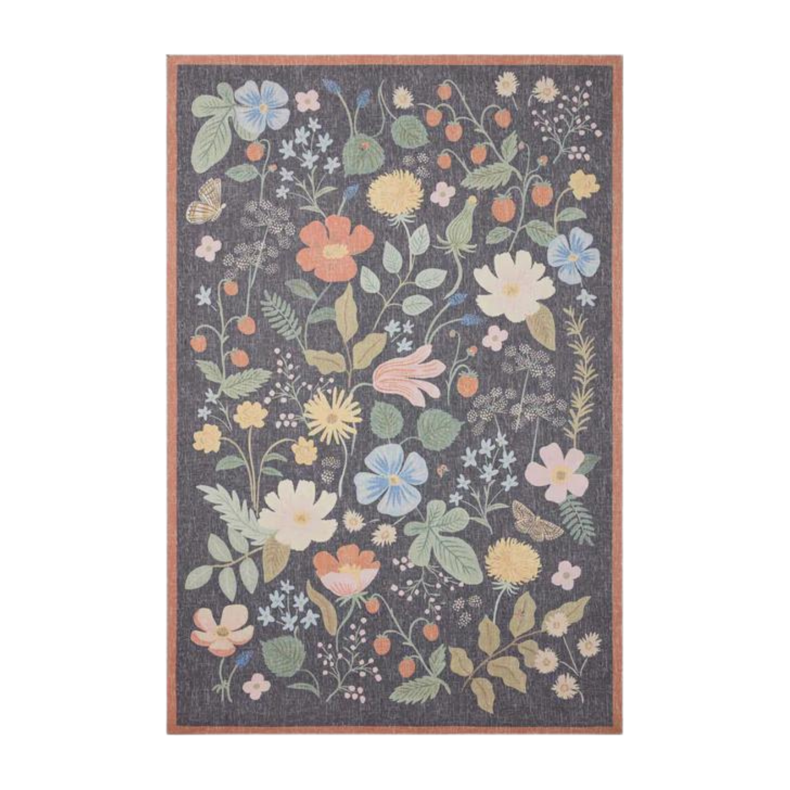 Rifle Paper Co. X Loloi/ Cotswolds Strawberry Fields Black Rug 3 - RUGS - patterned Loloi