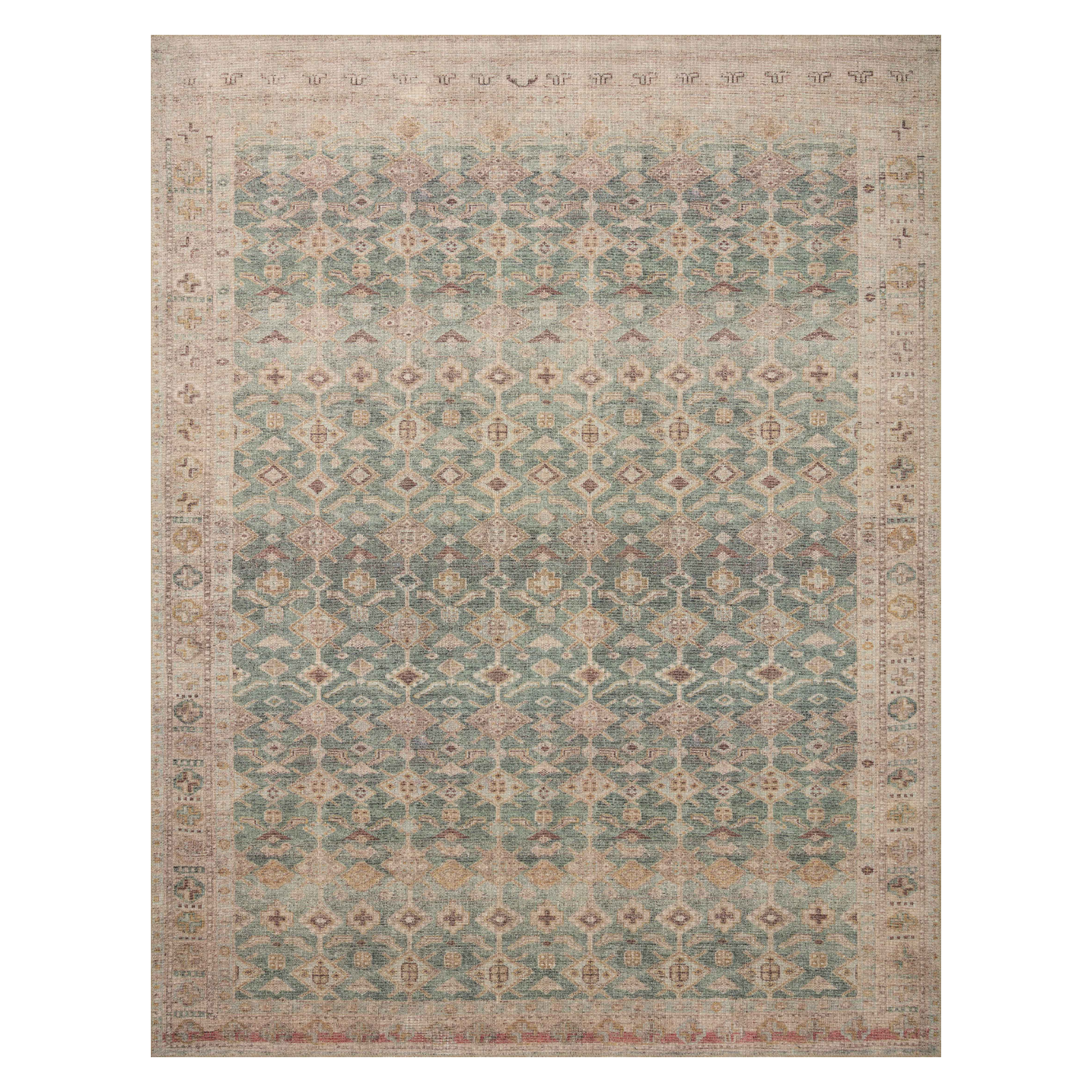Angela Rose x Loloi Aubrey Aqua / Sand Rug 0-RUGS Loloi