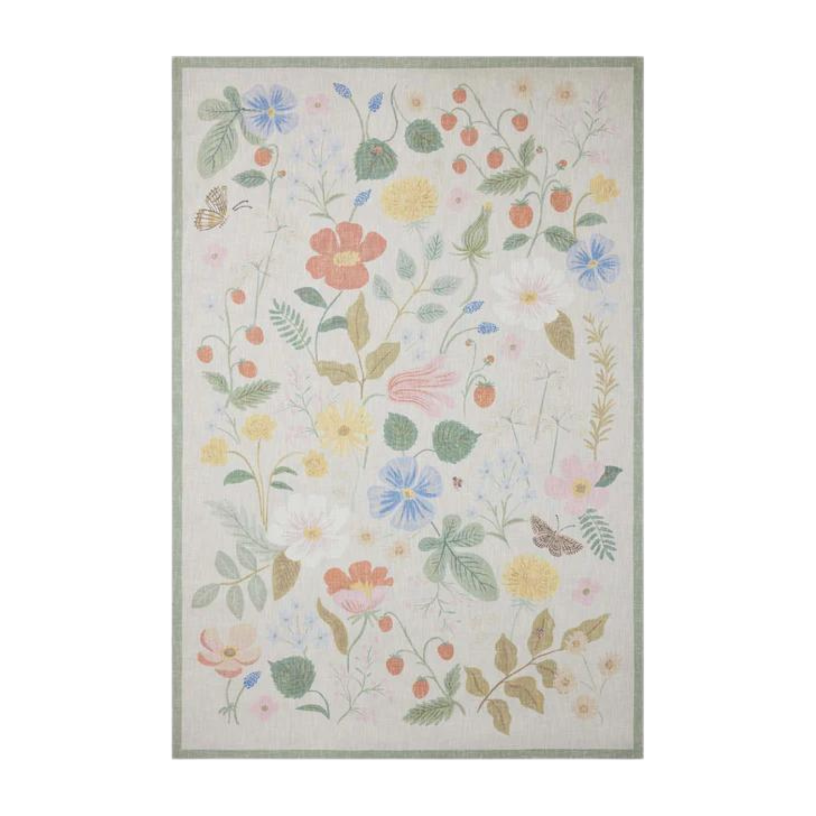 Rifle Paper Co. X Loloi/ Cotswolds Strawberry Fields Ivory Rug 3 - RUGS - patterned Loloi