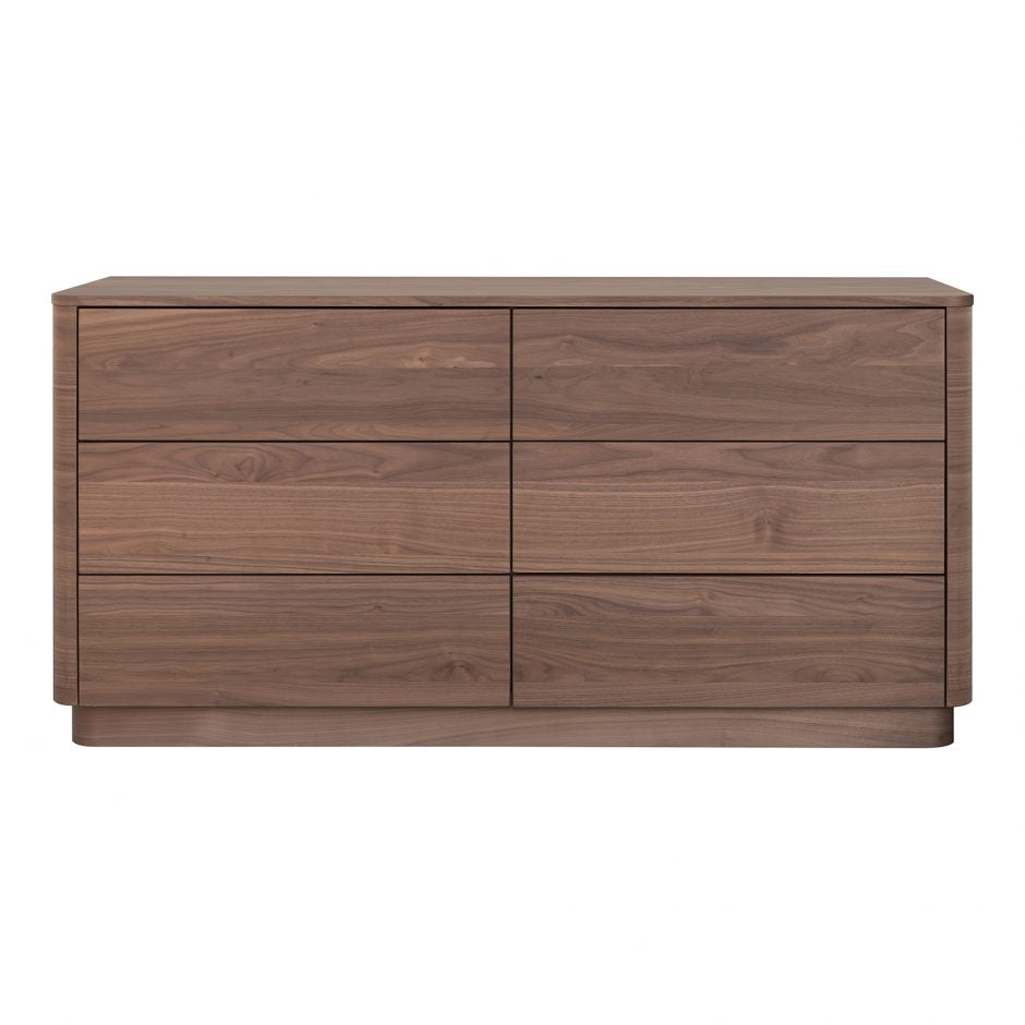 Curve Dresser 16 - FURNITURE - dresser Moe's Furniture Walnut