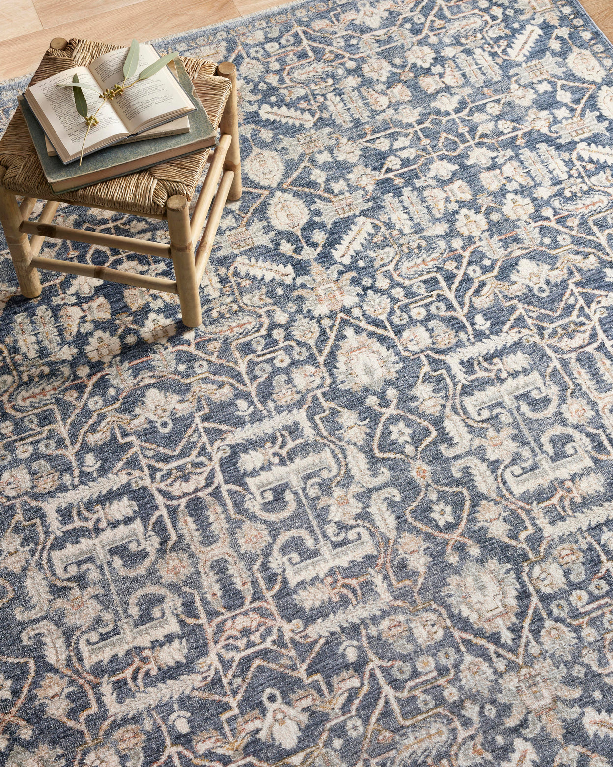 Amber Lewis x Loloi Zuma Blue / Ivory Rug 2-RUGS - patterned Loloi
