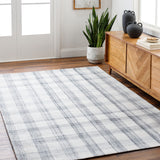 Becki Owens Sammy Silver Plaid Rug 0-RUGS-patterned Surya