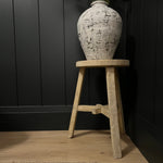 Short Dobbie Reclaimed Stool - Natural 5-VINTAGE - stool Hauer Market