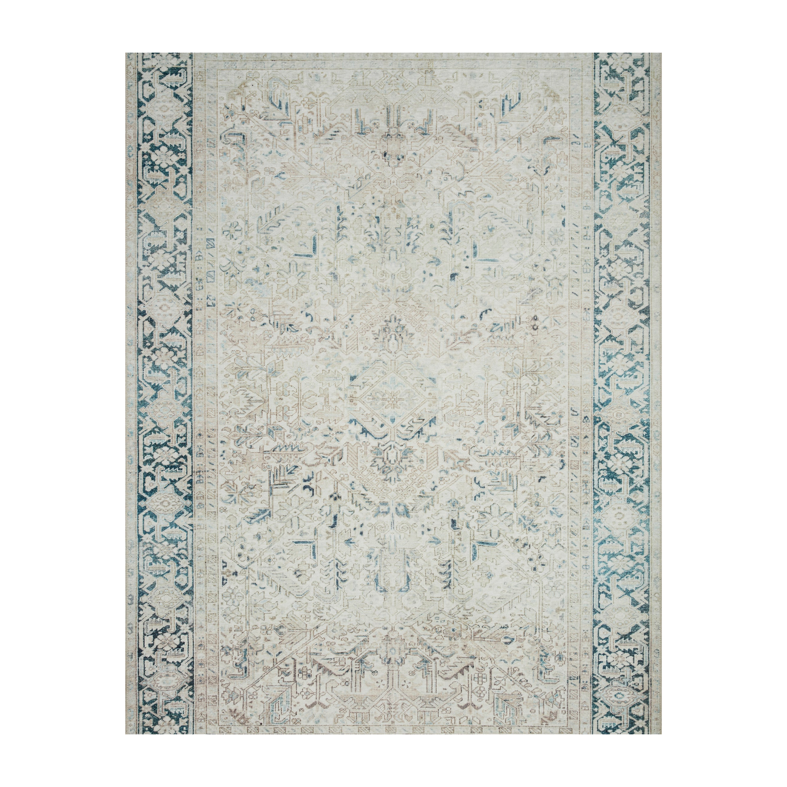 Loloi Lenna Natural / Denim Rug 2 - RUGS - patterned Loloi