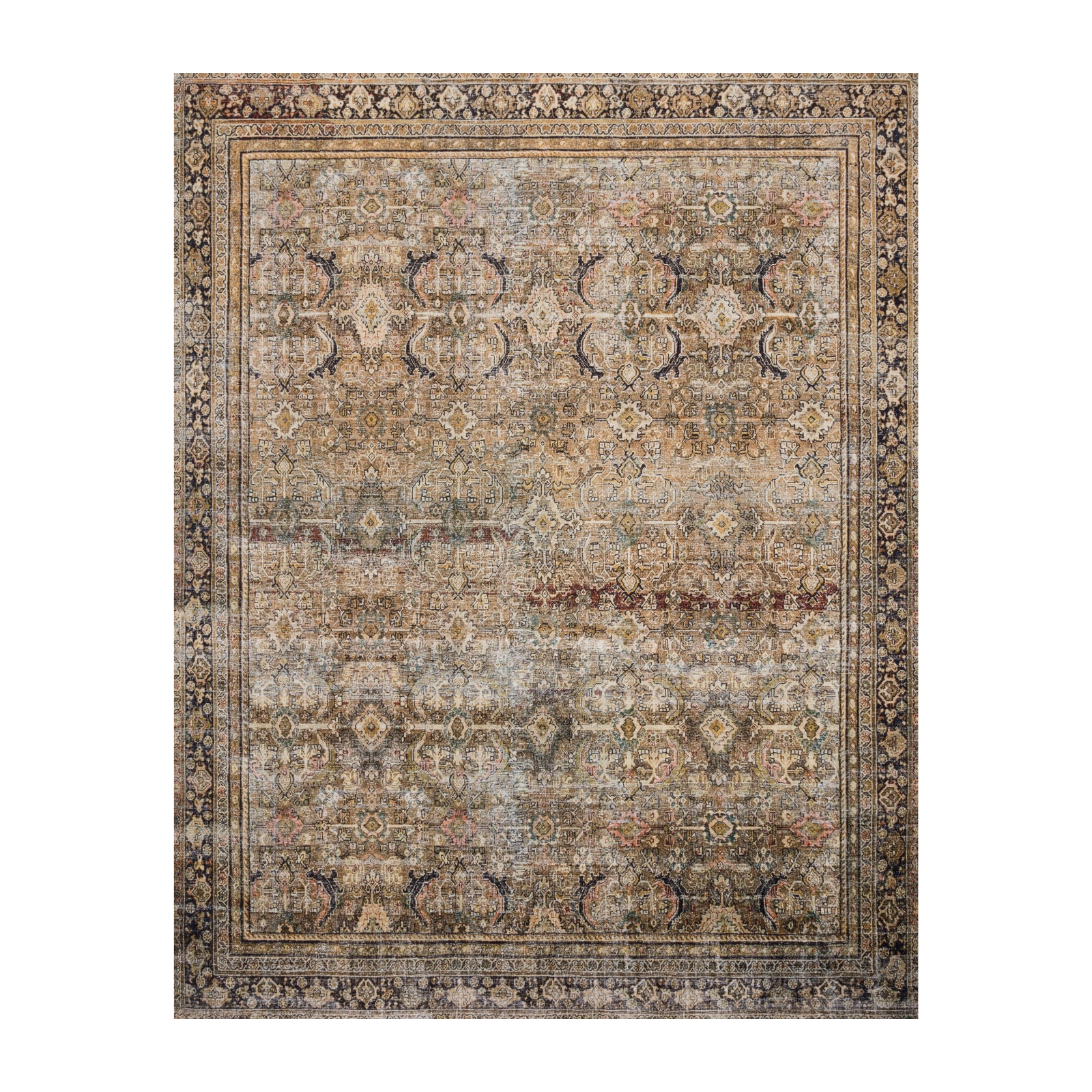 Loloi Layla Olive / Charcoal Rug 0-RUGS-patterned Loloi