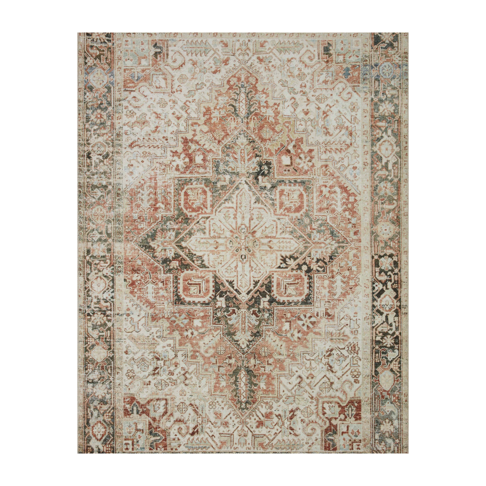 Loloi Lenna Rust / Charcoal Rug 2 - RUGS - patterned Loloi