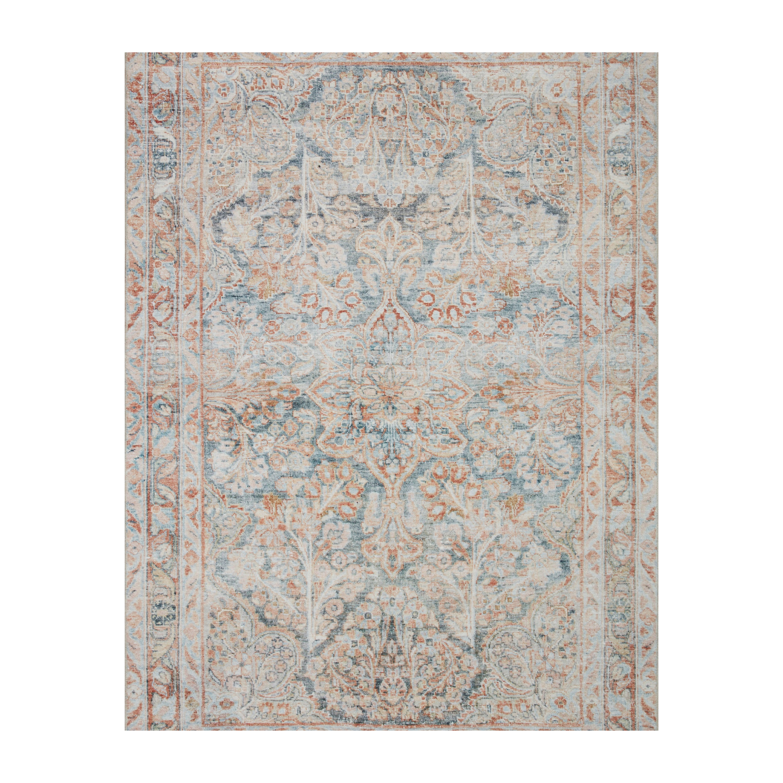 Loloi Lenna Ocean / Apricot Rug 2 - RUGS - patterned Loloi