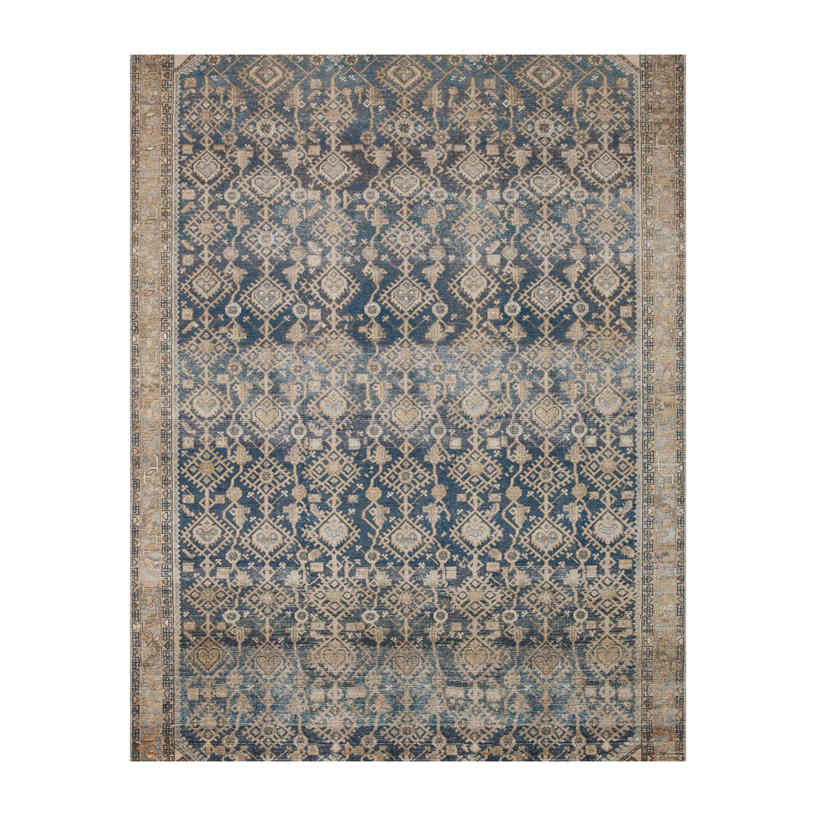 Loloi Lenna Indigo / Natural Rug 2 - RUGS - patterned Loloi