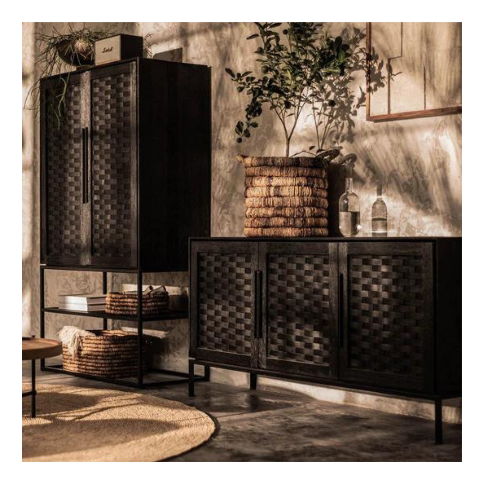 Derek Three Door Dresser - Charcoal 16 - FURNITURE - dresser LH IMPORTS