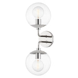 Meadow Double Wall Sconce LIGHTING - sconce Hudson Valley Lighting Polished Nickel