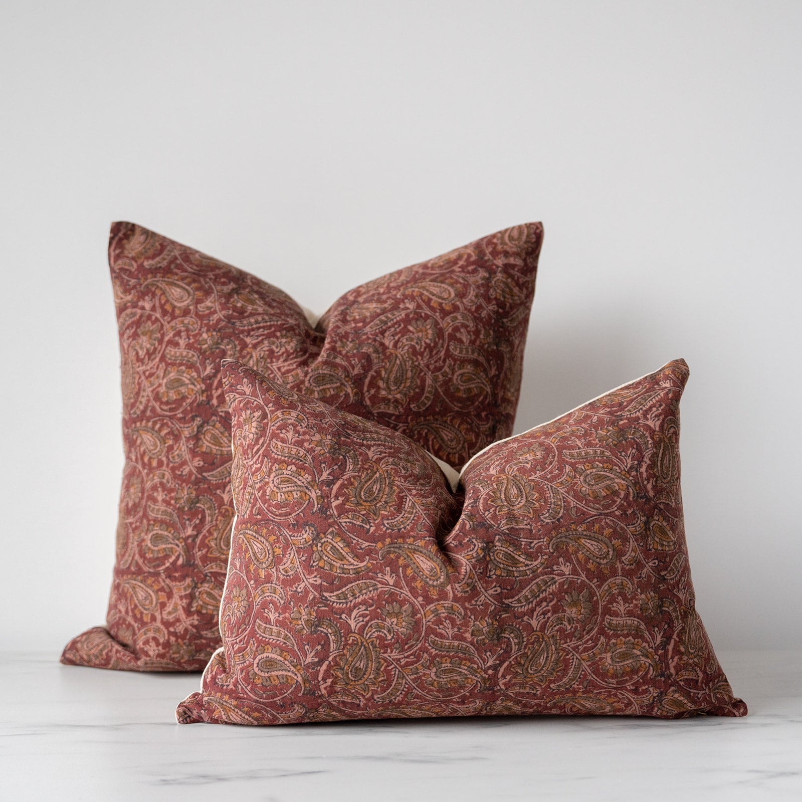 Takata Block Print Pillow Cover 2 - PILLOWS - block print - warm Rug & Weave Pillows