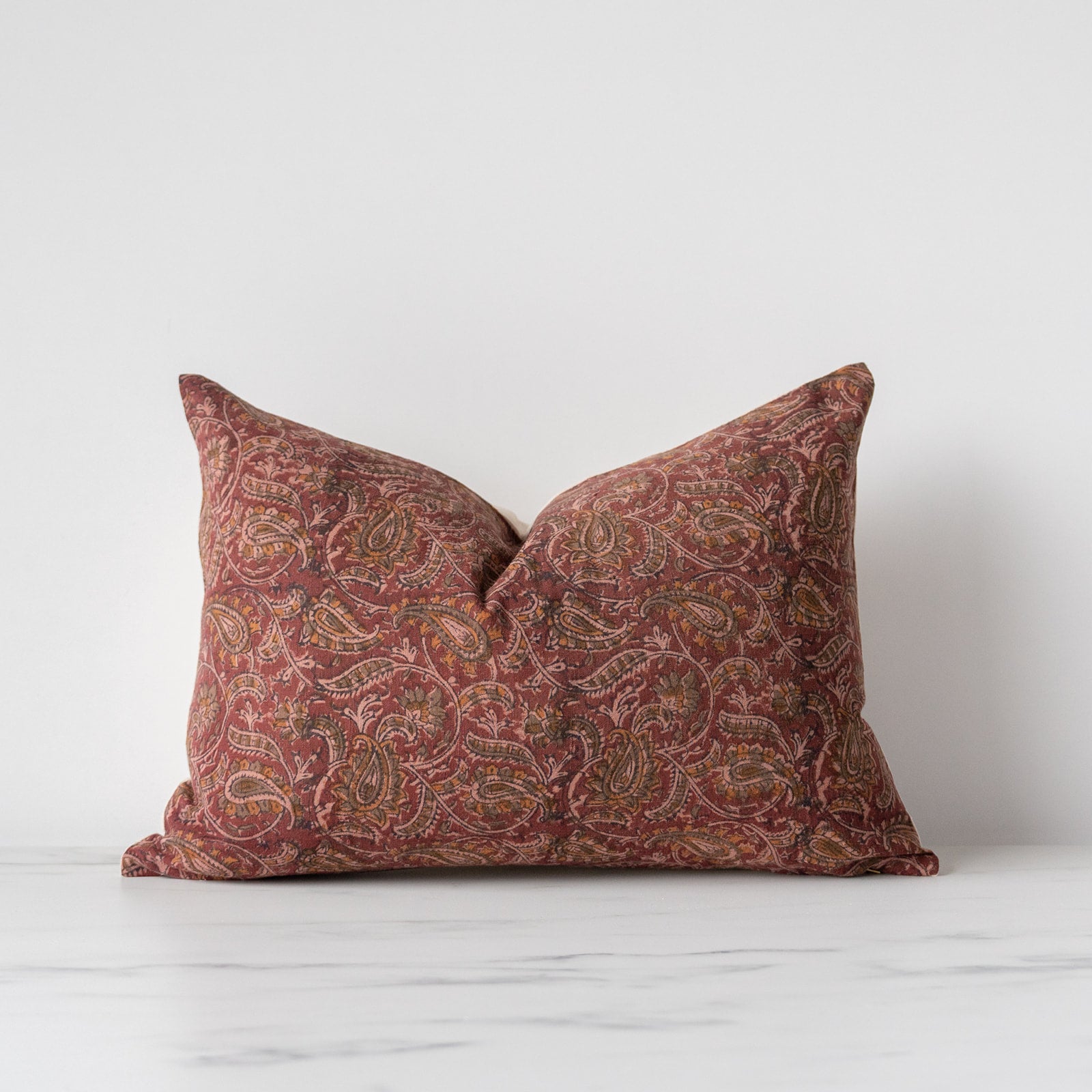 Takata Block Print Pillow Cover 2 - PILLOWS - block print - warm Rug & Weave Pillows 14" x 20"