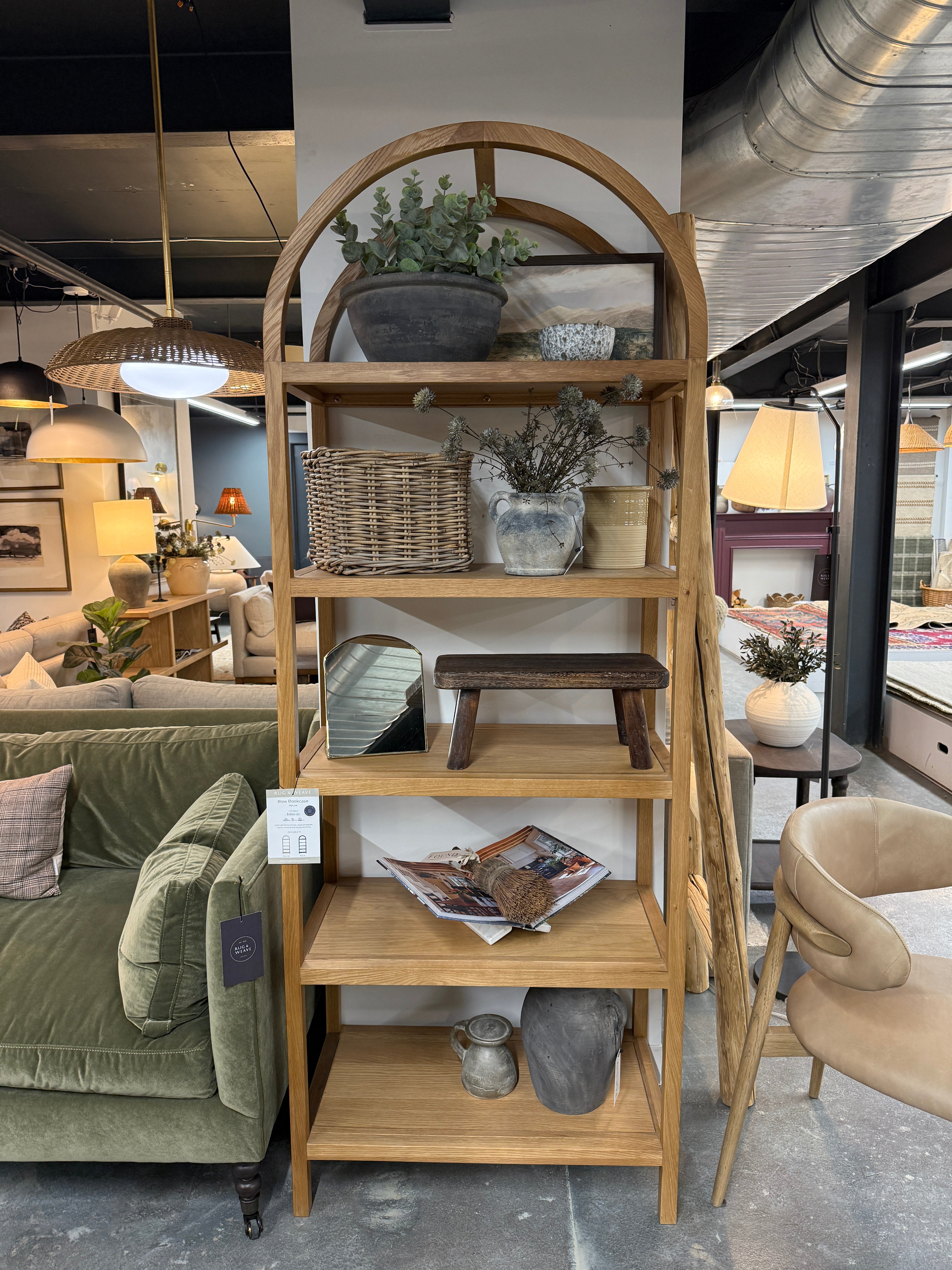 FLOOR MODEL - Row Bookcase - Natural FURNITURE - floor model Moe's Furniture